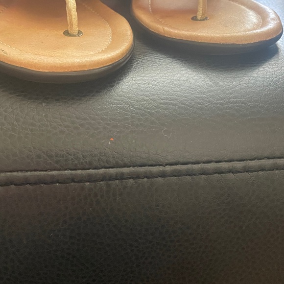 Frye Womens Tan Leather Thong Sandals Flat Flip Flops 9M - Picture 8 of 11